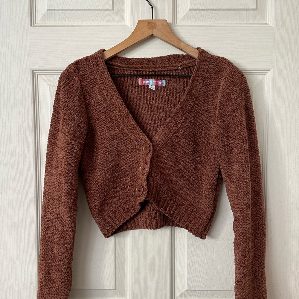 Urban Outfitters Brown Teddy Cardigan